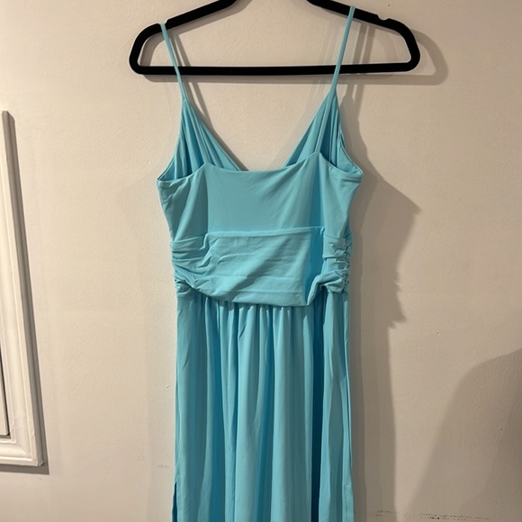 SUSANA MONACO Gathered Waist Side Slit Maxi Dress - Fresh Water - Picture 8 of 8